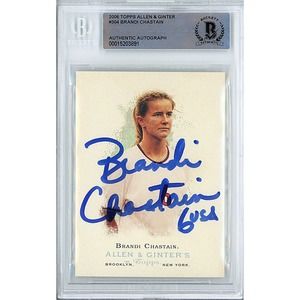Brandi Chastain Autographed Team USA 2006 Allen & Ginter Card - Beckett Slab